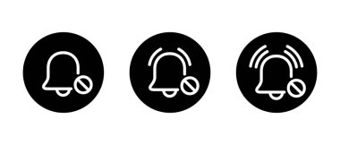 Siyah çemberde çan çizgisi simgesi yok. Bildirim simgesini kapat