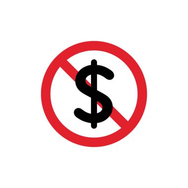 Dolar işareti simgesi yok. Amerikan para birimi yasağı kavramı