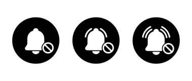 Siyah çemberde çan simgesi yok. Bildirim Yasaklama İşareti sembolü