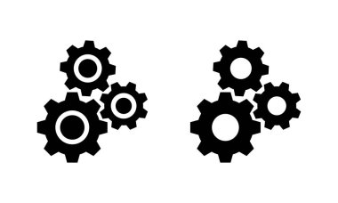 Vites ayarları simgesi. Çarklı sembol. Sistem yapılandırma kavramı