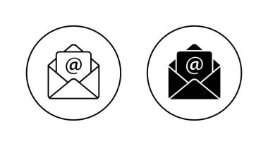 E- posta zarfı simgesi dairesel hatlarda ayarlandı. Posta iletisini söz sembolü ile aç