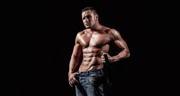 Strong Man Torso Torso Concept Sexy Muscular Man Sexy Naked — Stock Photo, Image