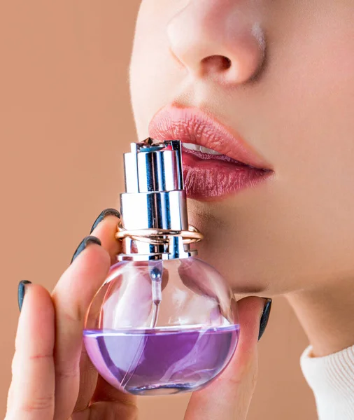 Sexy Lippen Roze Lip Sluiten Van Sexy Mollige Zachte Lippen — Stockfoto