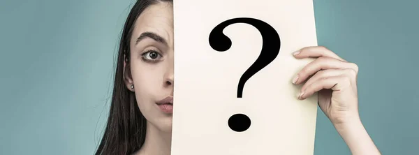 Anonymous Woman Female Incognita Girl Question Anonymous Incognita Question Mark — Stock Photo, Image