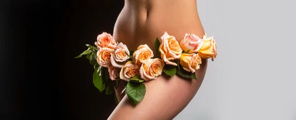 Sensual Girl Gynecology Underwear Womens Health Vagina Woman Dressed White — Fotografia de Stock