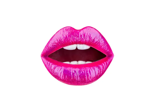 Lila Lippenstift Perfektes Natürliches Lippenmake Schöne Lippen Aus Nächster Nähe — Stockfoto