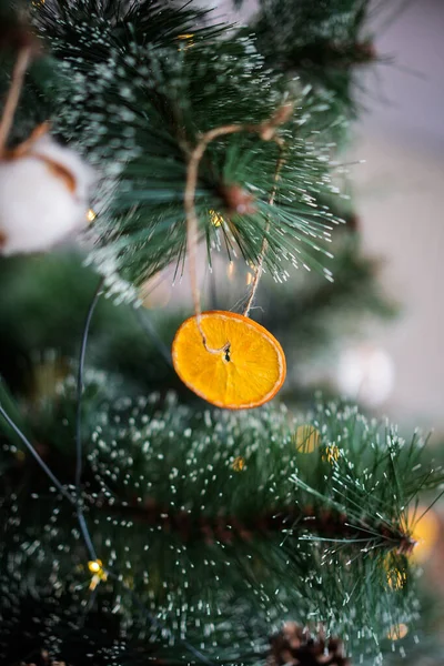 Christmas Decoration Tree Dehydrated Orange Slice — Stock Photo, Image