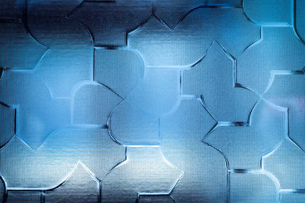 Bakgrund Blått Glansigt Och Strukturerat Glas Högkvalitativt Foto Stockbild