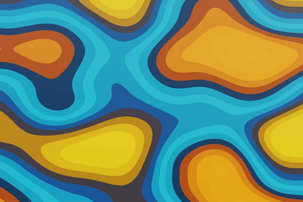 Colorful Vibrant Wavy Pattern Abstract Background Illustration Stock Image