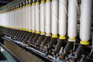 Pamuk çevirme makinesinin yakın çekim görüntüsü. Yüksek kalite fotoğraf