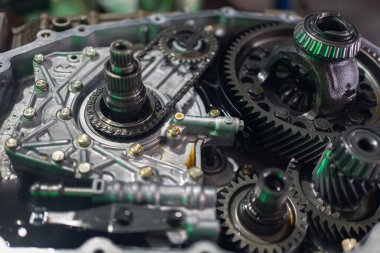 Araçların vites kutusunu kapatın. Yüksek kalite fotoğraf