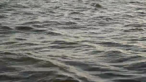 Vue Abstraite Mouvement Eau Flux Vapeur Dans Mer — Video