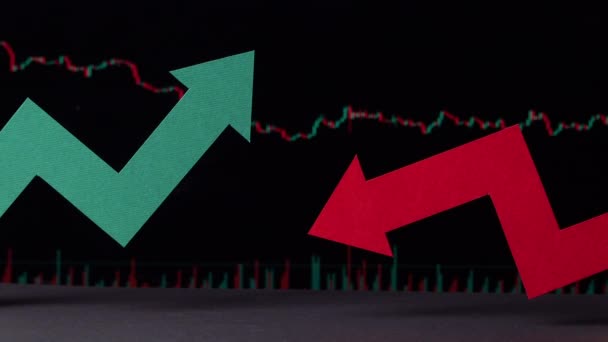 Нерешительность Фондовом Крипторынке Цена Акции Идет Боком Следующего Шага Экономический — стоковое видео