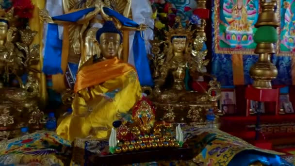 Oulan Bator Mongolie Septembre 2022 Intérieur Centre Méditation Temple Ariyabal — Video