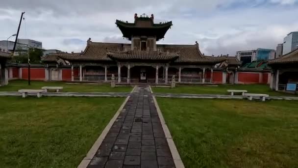 Улан Батор Монголия Сентябрь 2022 Года Внутри Зимнего Дворца Императора — стоковое видео