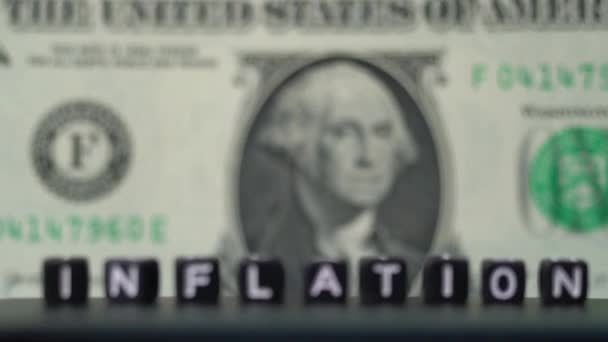 Inflation Deflation Dollar Currency Market Increasing Decreasing Value Money — Stock videók
