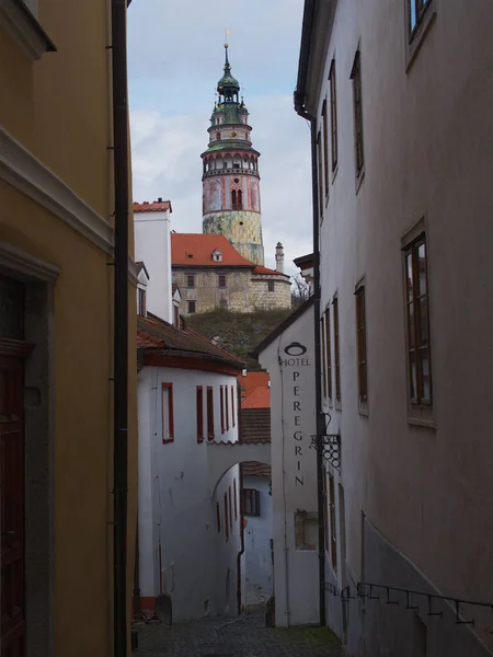 Esk Krumlov是捷克的一个城市 生长在哥特式城堡的周围 — 图库照片