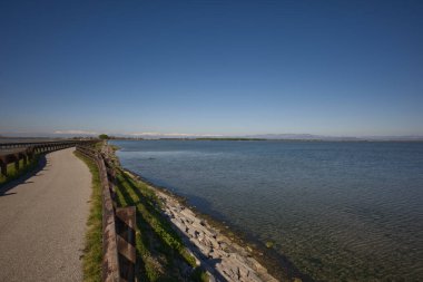 Grado 'da yürümek, Gorizia, Friuli, İtalya' da huzurlu bir yer..