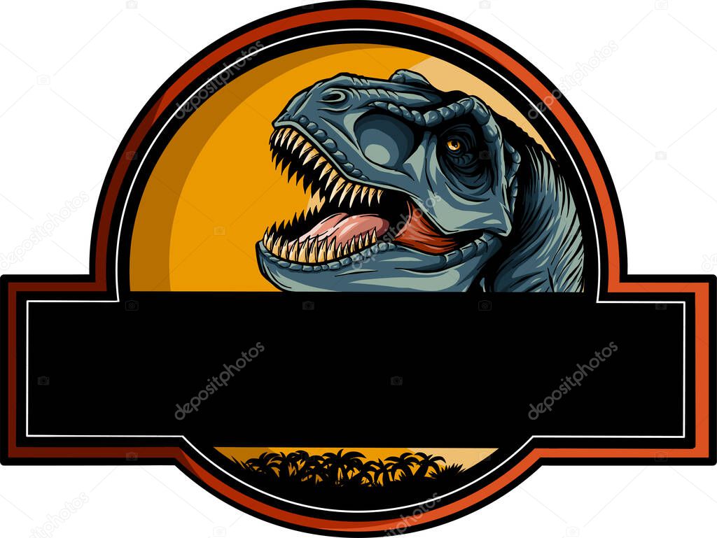 Dinosaur T-Rex dinosaur vector design logo
