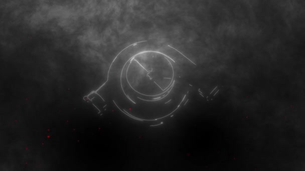 Турбокомпрессор Цифровой Анимации Лазерной Линии — стоковое видео