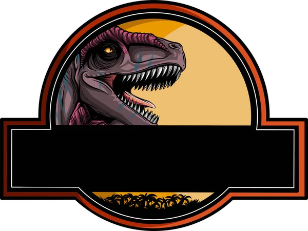 Logo Dinosaure Parc Vecteur Illustration Design — Image vectorielle