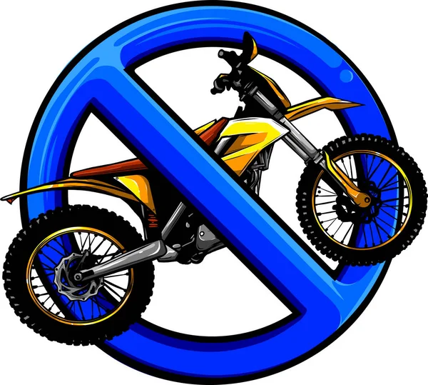 Cross Motorrad Oder Motorrad Auf Weißem Hintergrund Digitale Handverlosung — Stockvektor
