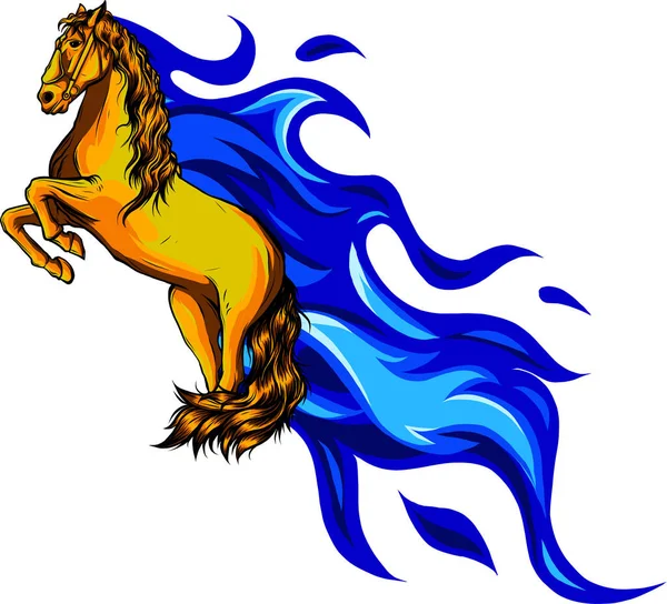 Vetor Ilustratio Cavalo Sobre Fundo Branco Desenho Mão Digital —  Vetores de Stock