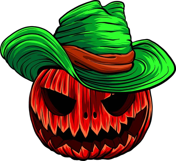 Pumpkin Baseball Cap Illustration White Background — Stock Vector