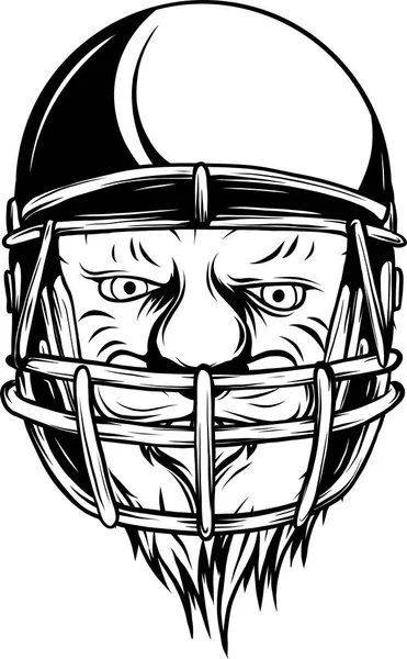 狮子成为美国足球的吉祥物 头戴美国足球运动员的头盔 — 图库矢量图片