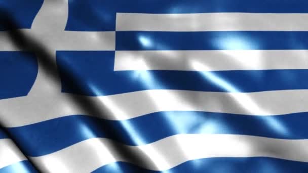 Ciclo Animazione Bandiera Grecia — Video Stock