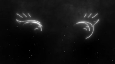 Gözlerin neon ışığı kedi.
