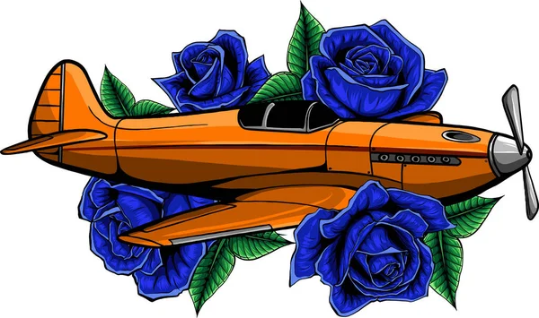 Illustration Vectorielle Chasseur Spitfire — Image vectorielle