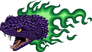 Alevli Viper Snake 'in çizimi