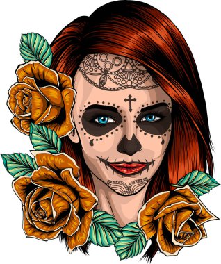 Güllü Kurukafa Kadın 'ın çizimi