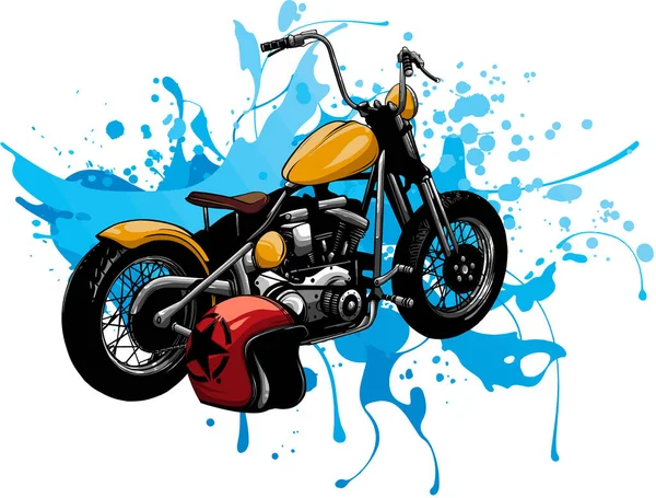 Wektor Ilustracja Klasycznego Motocykla Vintage — Wektor stockowy