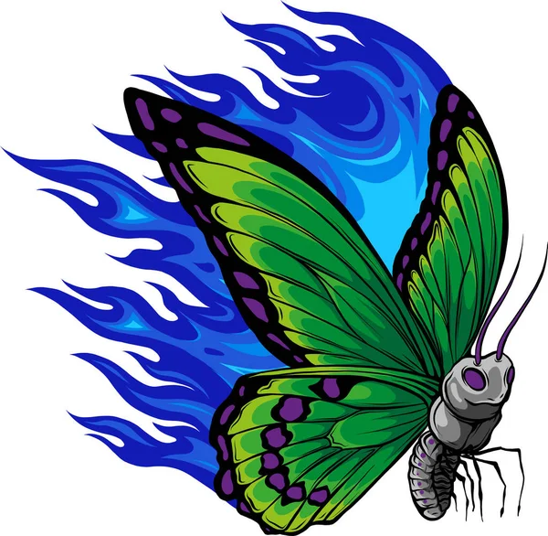 Ilustracja Motyla Ognia — Wektor stockowy