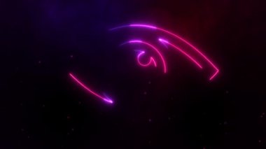 Video Göz Görme Neon İşareti.