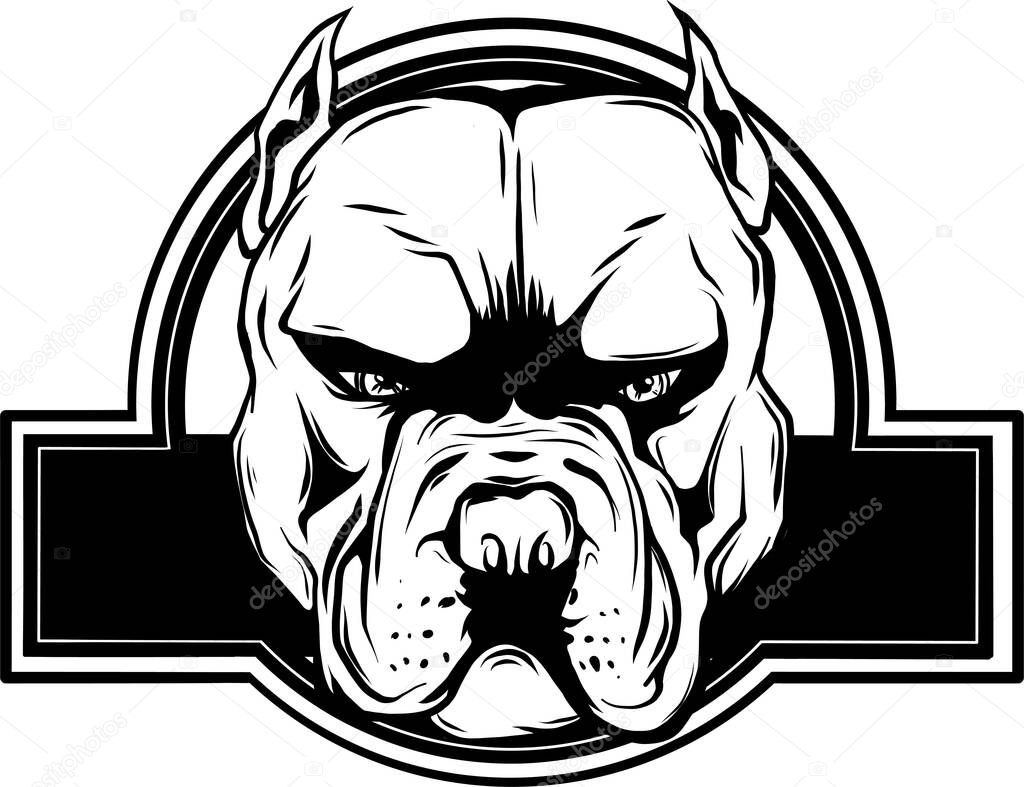 Pit bull logo icon designs vector illustration