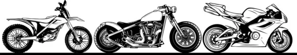 Pengendara Sepeda Motor Anggota Dari Klub Biker Gaya Vintage Desain - Stok Vektor