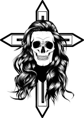 Çapraz Çapraz Görüntü Kurukafalar ile süslenmiş, Şeffaf Arkaplanda izole.