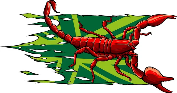 Реалистичная Векторная Иллюстрация Скорпиона — стоковый вектор