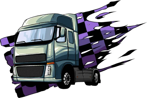 Pojazd Ciężarowy Wektor Ilustracji — Wektor stockowy