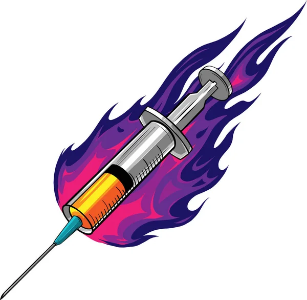 Illustration Seringue Pour Schéma Vaccinal — Image vectorielle