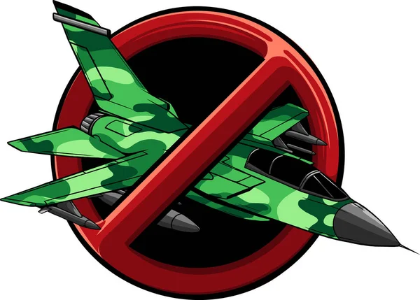 Vector Cartoon Militärjet Kampfflugzeug — Stockvektor