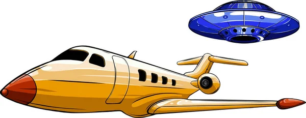 Düsenflugzeug Vektor Illustration Design — Stockvektor