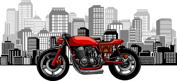 Cafe Racer Motorcykel Vektor — Stock vektor