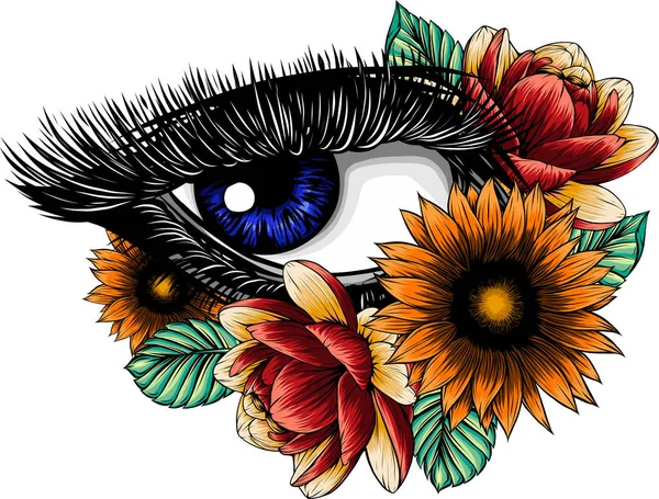 Красивая Женщина Глаза Векторные Иллюстрации — стоковый вектор
