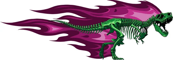 Citra Kerangka Tiranosaurus Ilustrasi Vektor - Stok Vektor