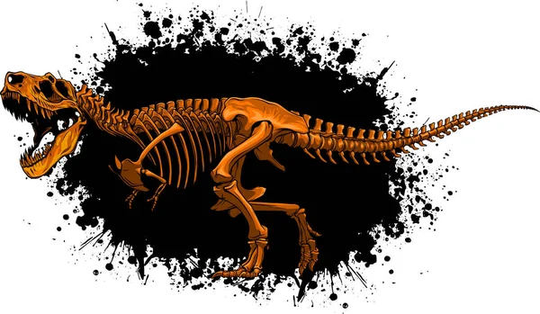 Bild Des Skeletts Eines Tyrannosaurus Vektorillustration — Stockvektor