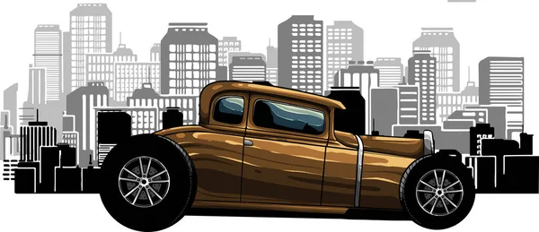 Малюнок Гарячого Стрижня Автомобіля Векторна Ілюстрація — стоковий вектор